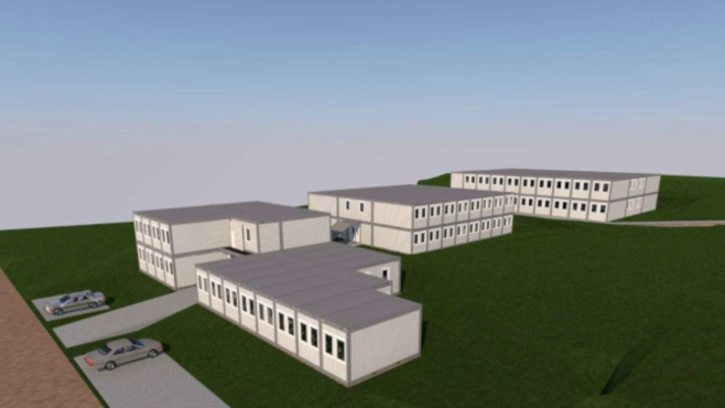 Vácdukán épülő konténeriskola épületvillamos kiviteli terve